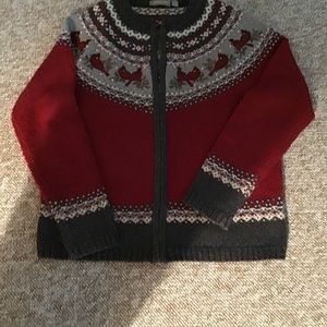 Zip cardinal sweater